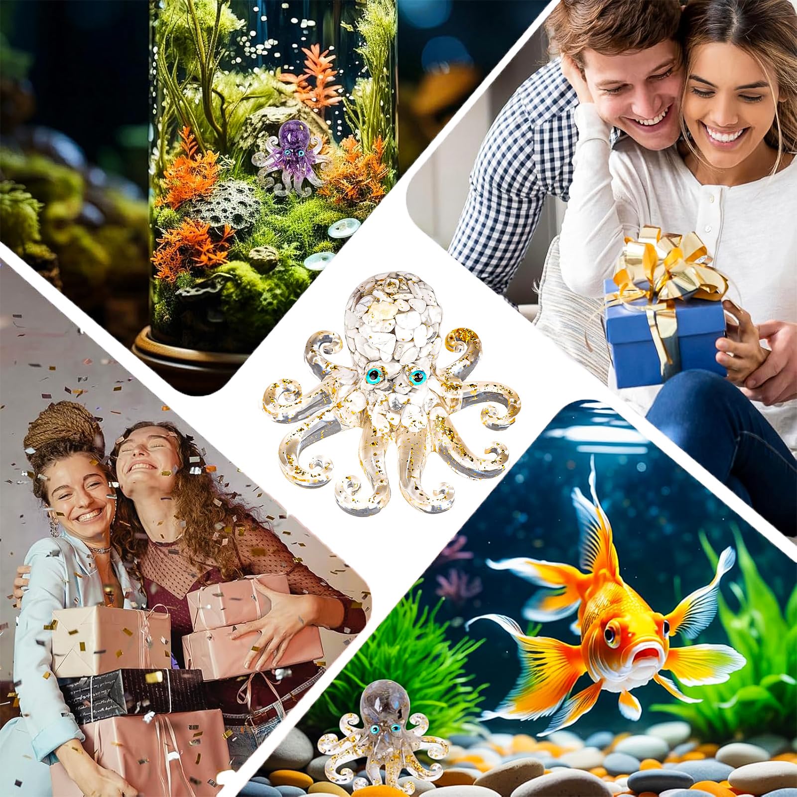 Crystal Octopus Figurine