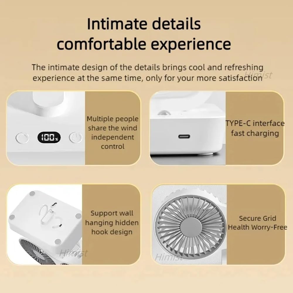 ✨ 2025 New Upgraded Dual Head USB Fan🎁