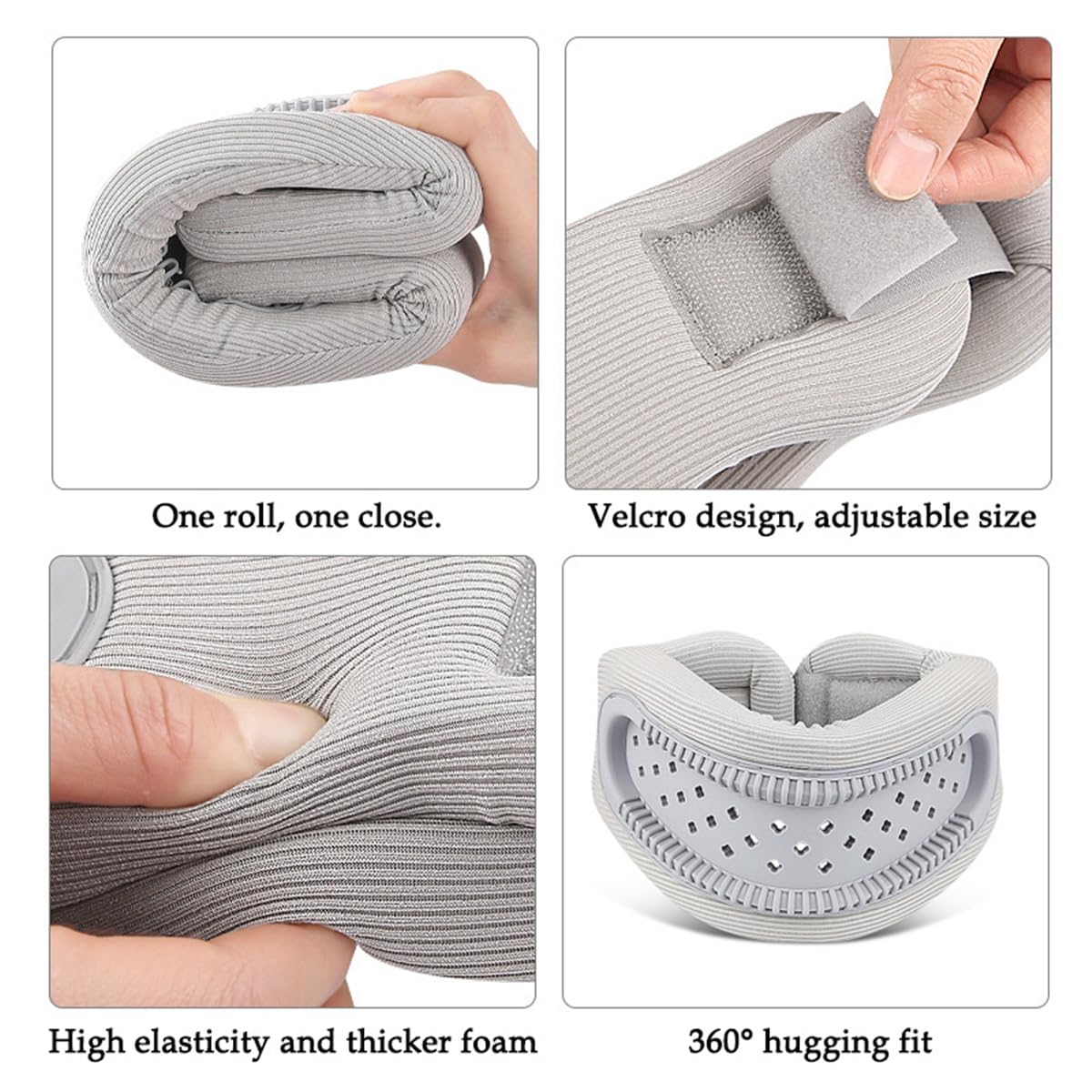 Neck Brace for Pain Relief and Support, Soft Adjustable Cervical Collar Neck Traction Device