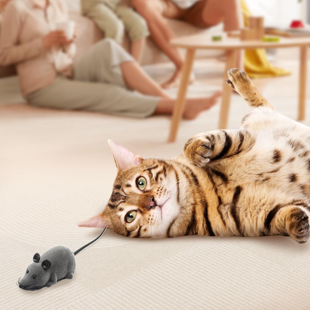 2025 New Interactive Automatic Moving Mouse Toys with Squeaky Sound