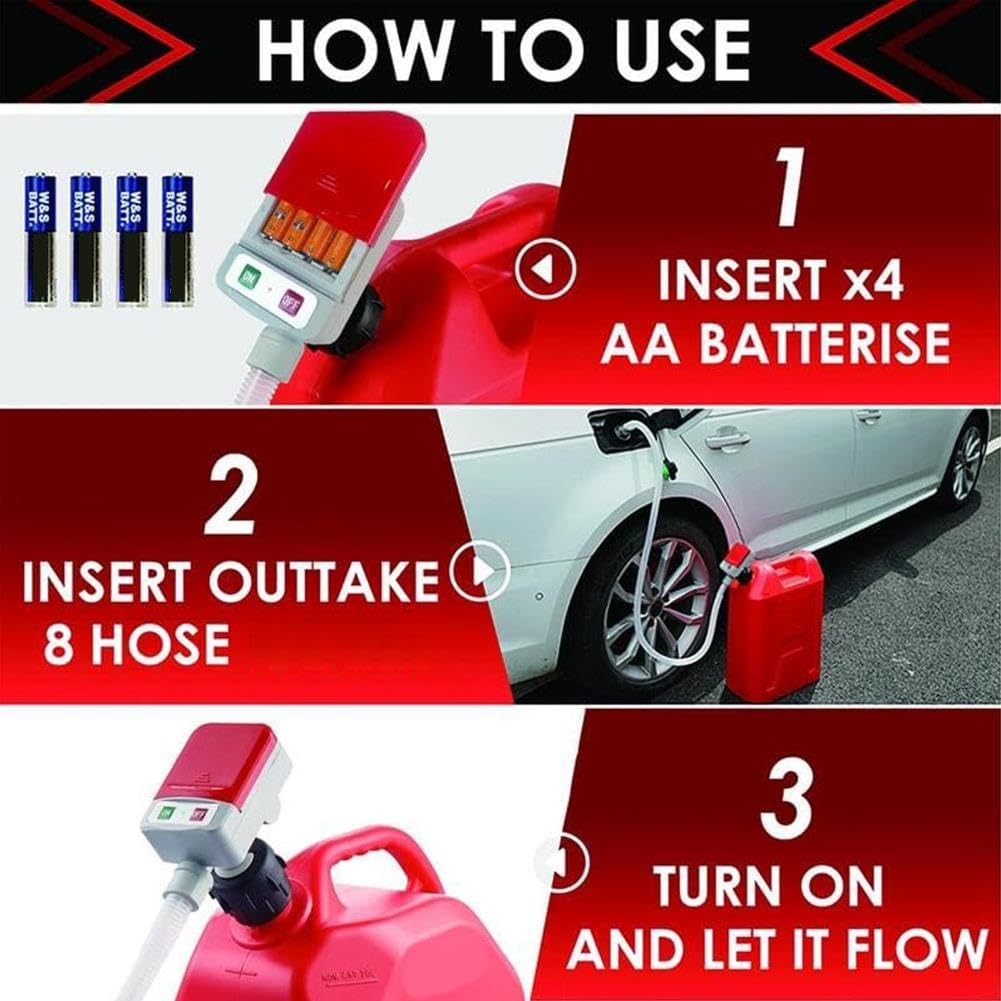 Portable Automatic Fuel Transfer Pump with Auto-Stop
