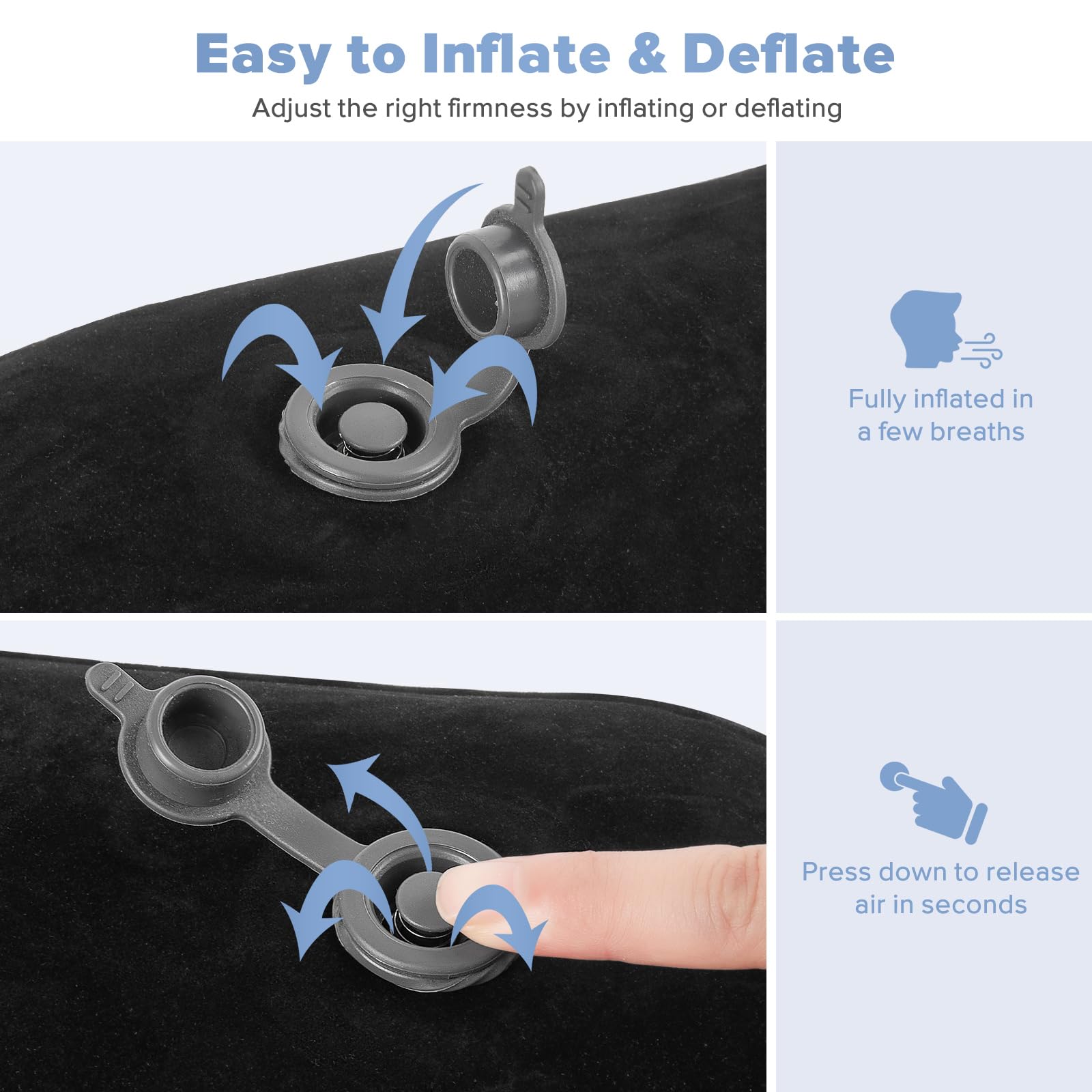 Portable Wedge Pillow Inflatable Cushion