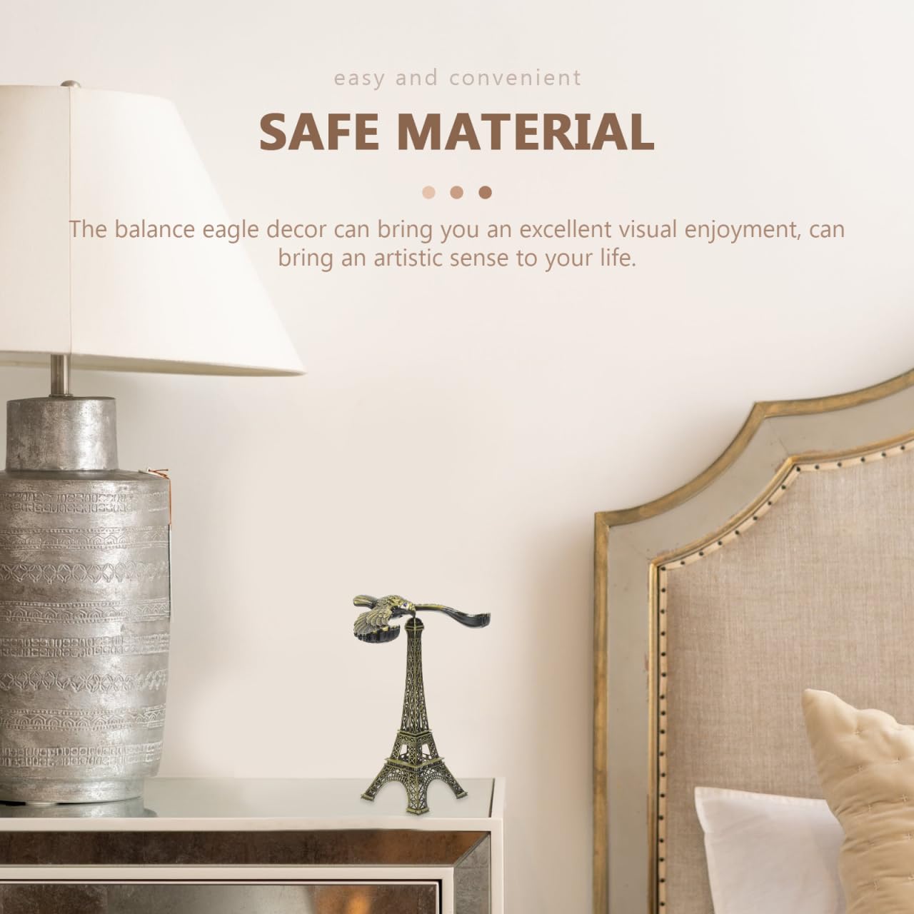 Metal Eiffel Tower Balance Eagle