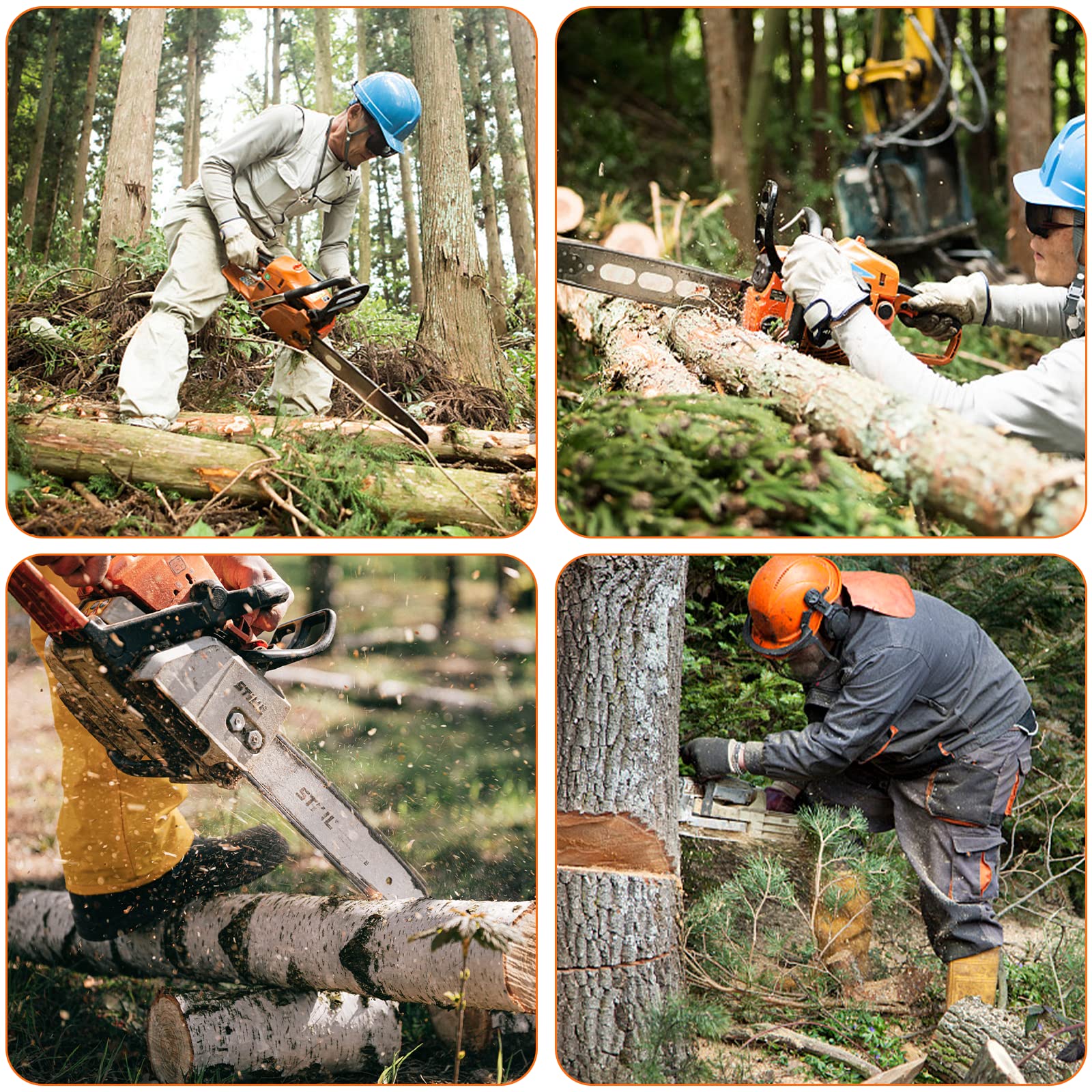 Chainsaw Gloves Saw Protection on Both Hands Back