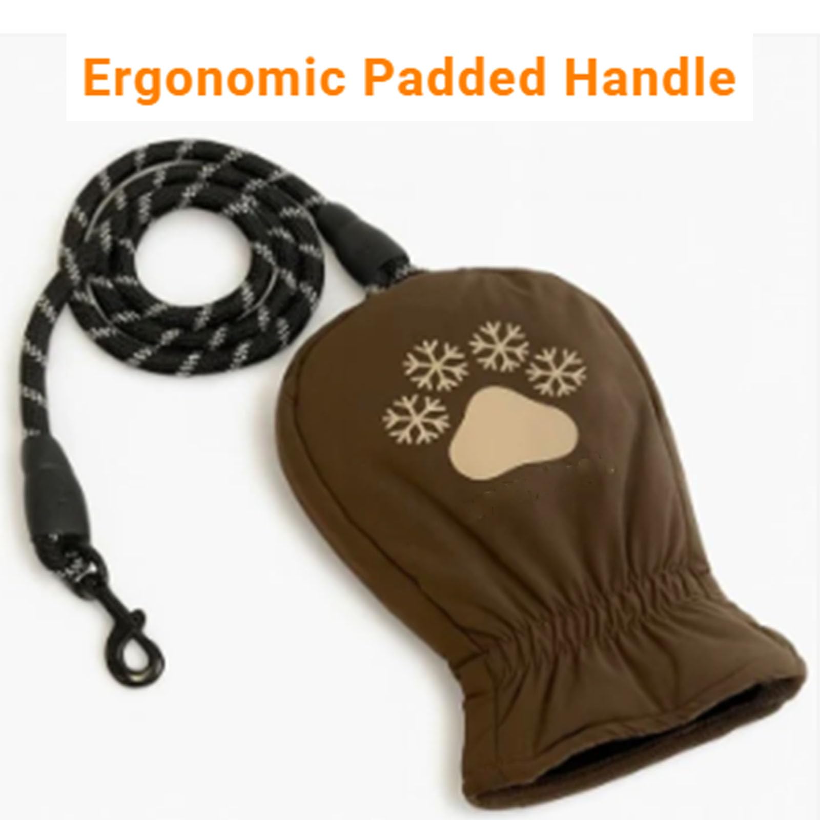 Dog Leash with Built-in Thermal Mitten