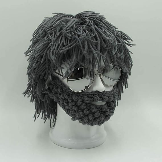 Handmade Crochet Beard and Long Hair Set