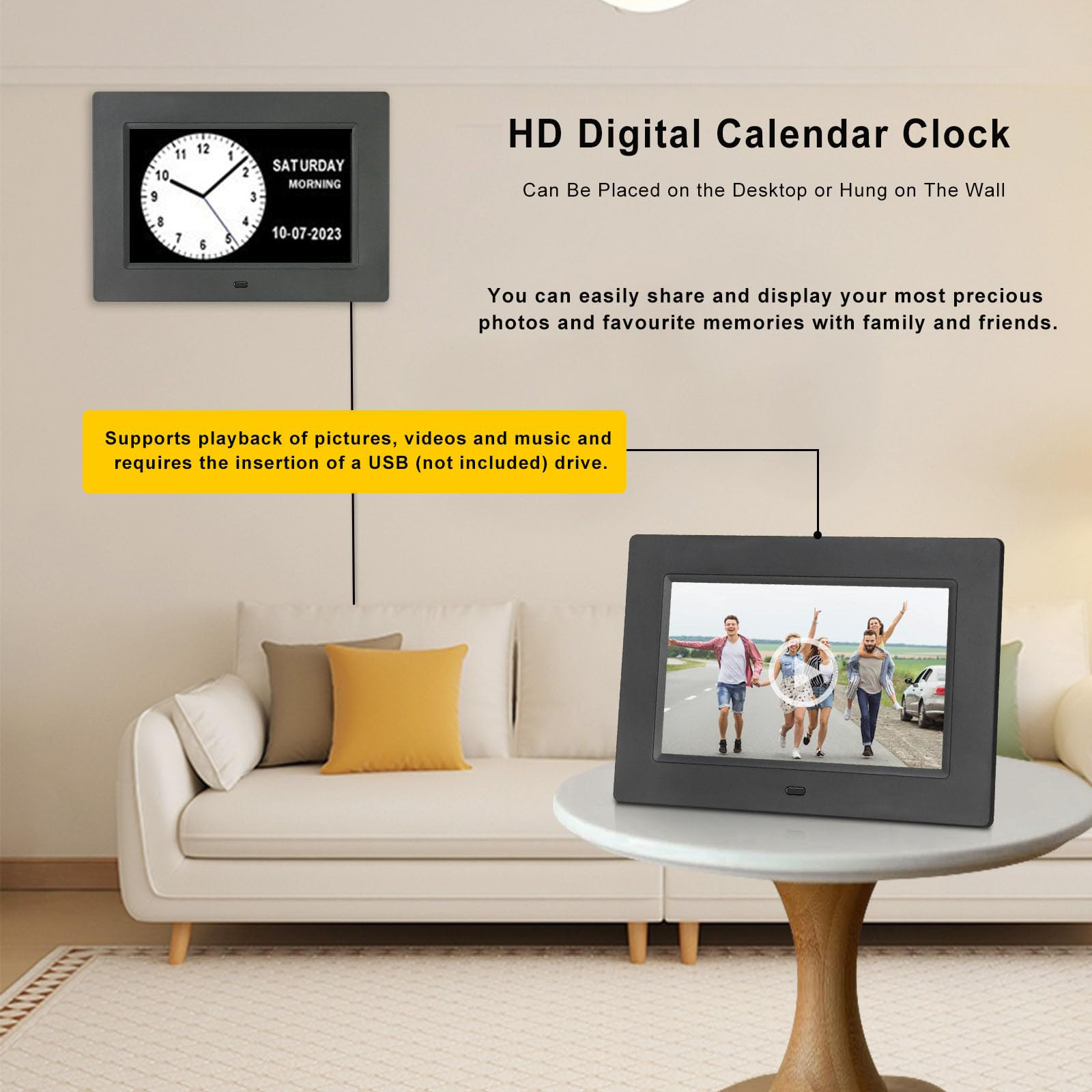 Large Display Reminder Clock for the Elderly