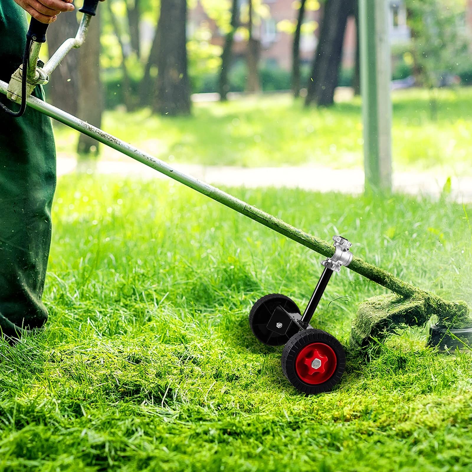 Weed Trimmer Adjustable Support Wheels