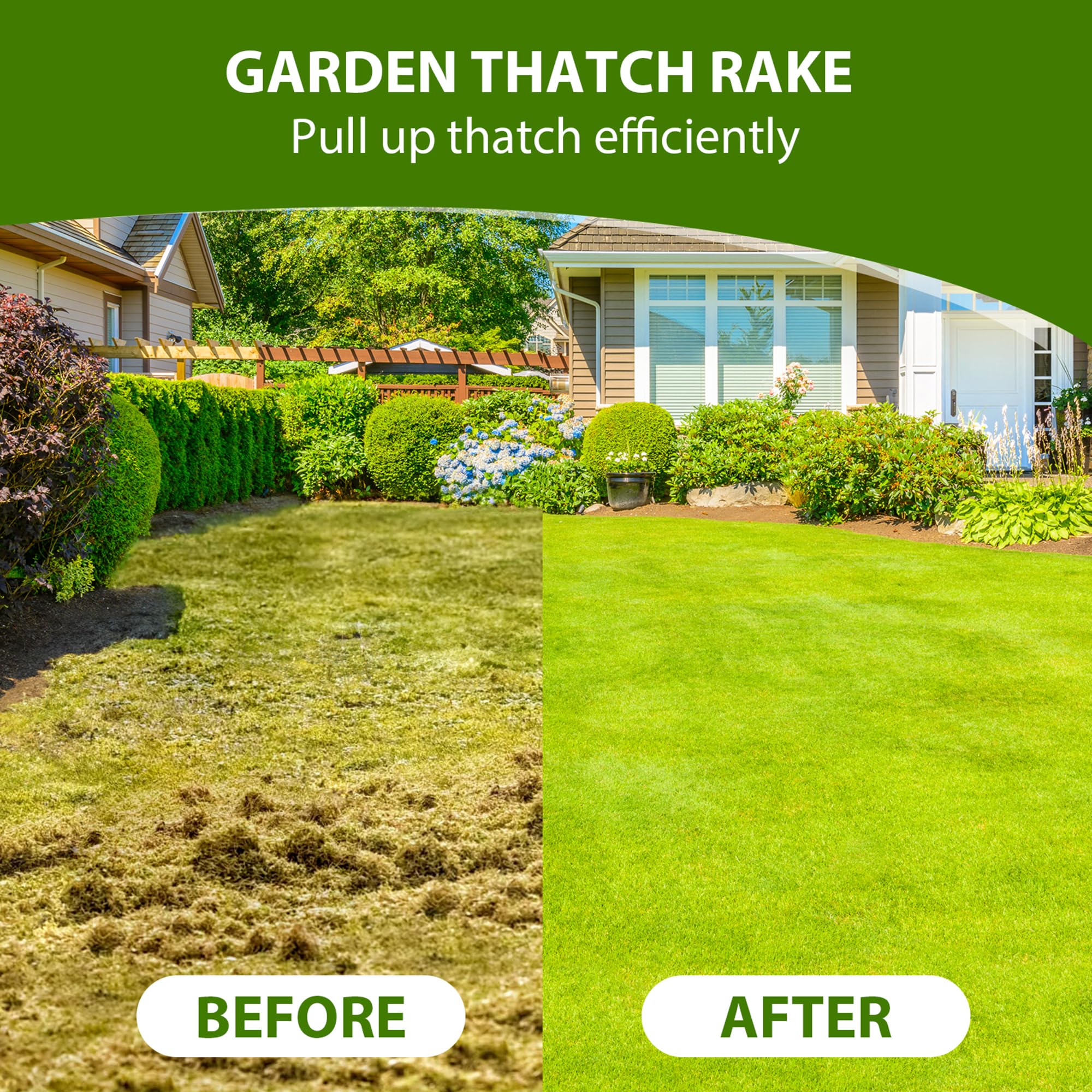 Thatch Rake lawn dethatcher Rake for leaves