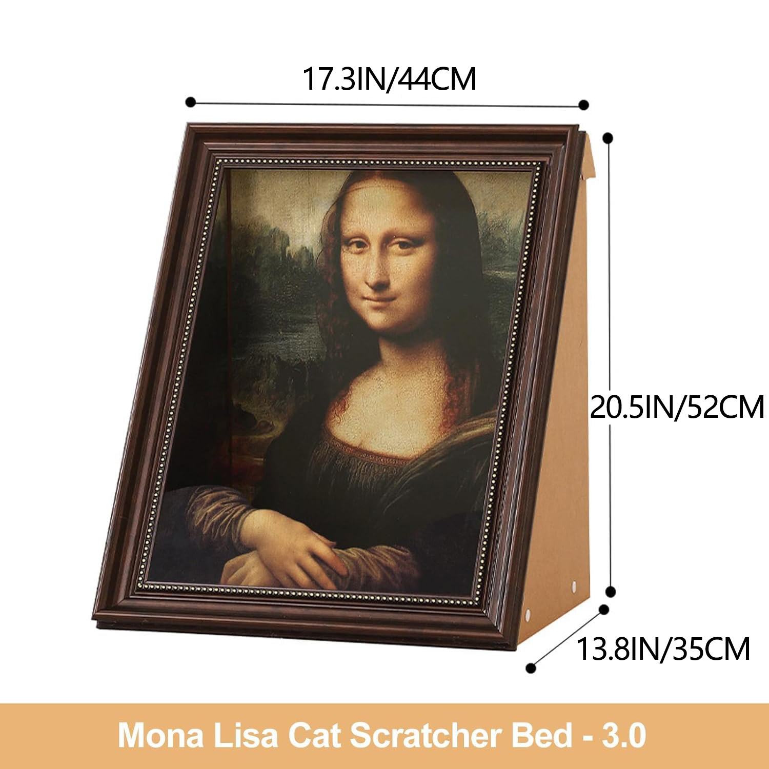 4D Mona Lisa Cat Scratcher Bed