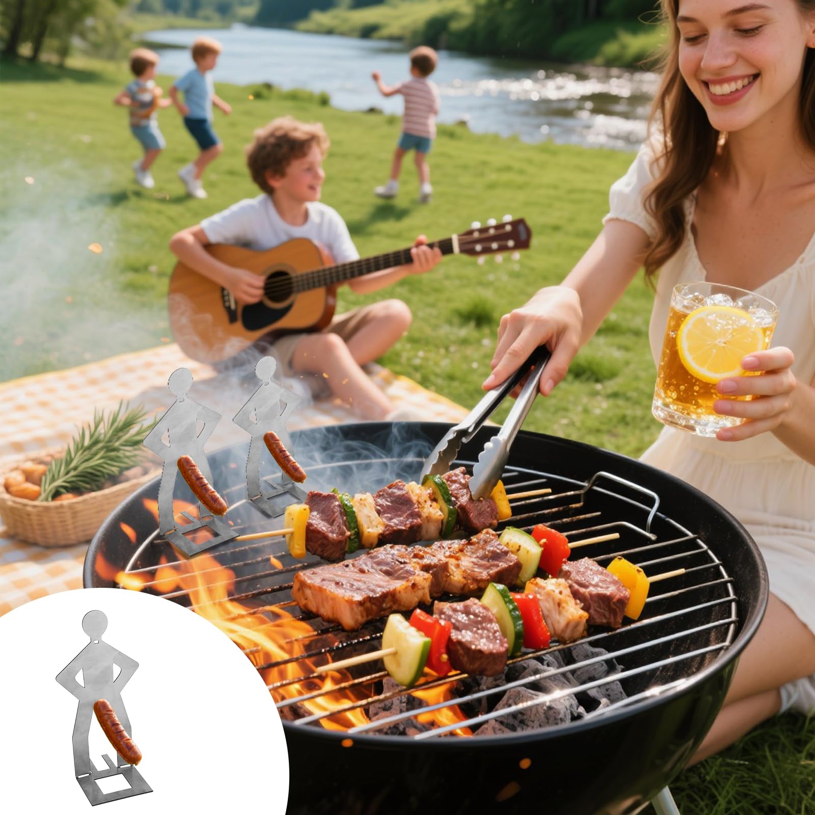 2025 New Funny Stainless Steel Sausage Holder