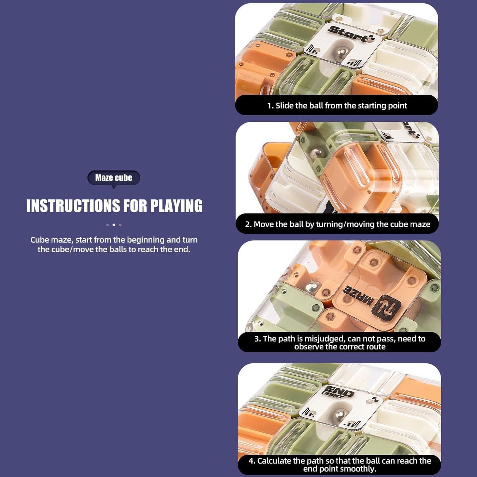 Large Labyrinth 3D Puzzle Maze Cube - Engaging Brain Teaser Toy