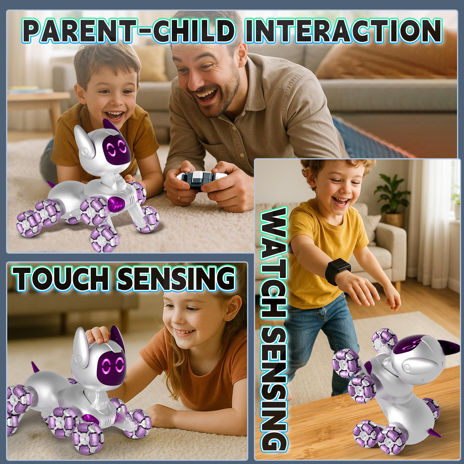 Remote Control Robots Dog Toys with Auto-Demonstration