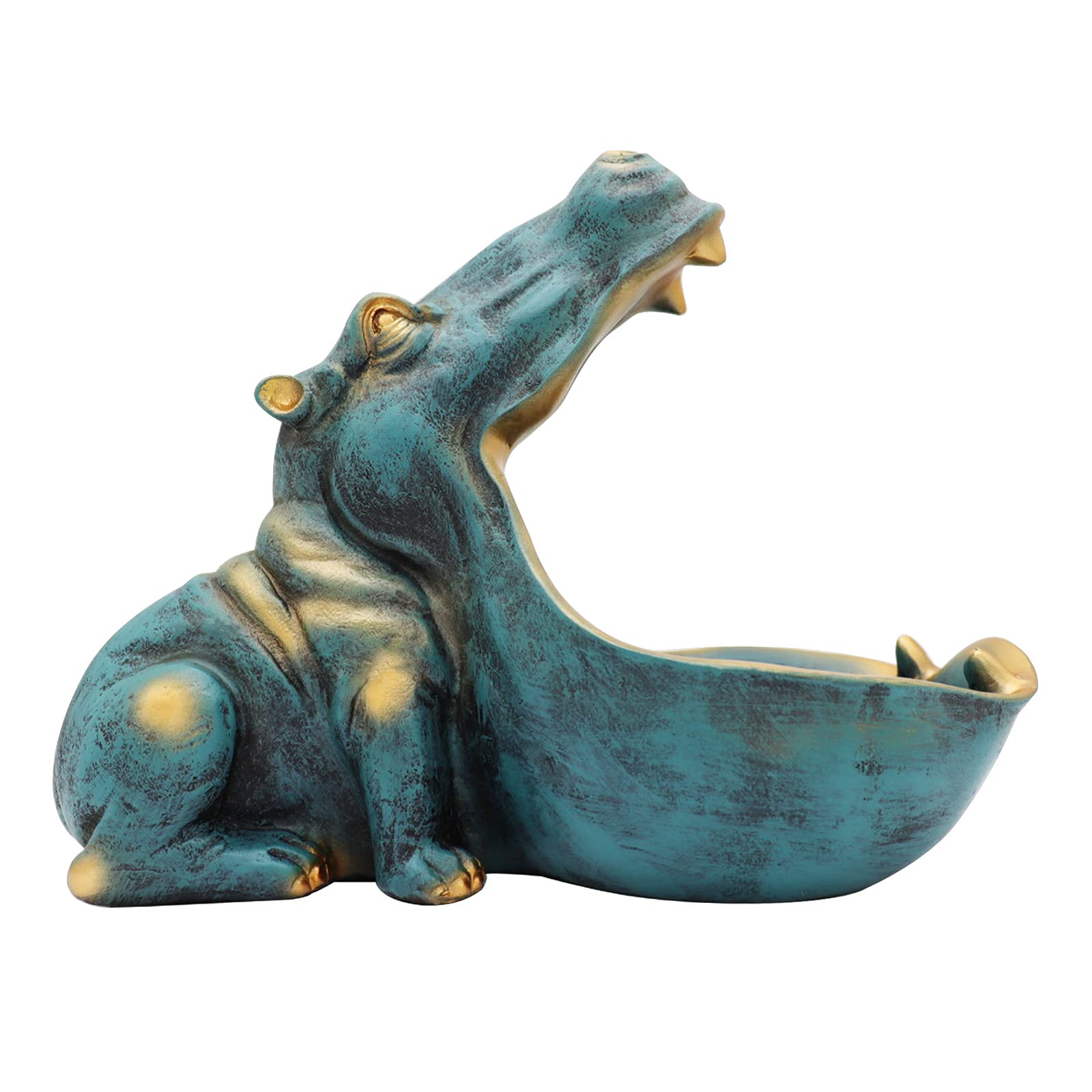 🔥2024 funny home decor ！Hippo Statue candy dish decorative bowl
