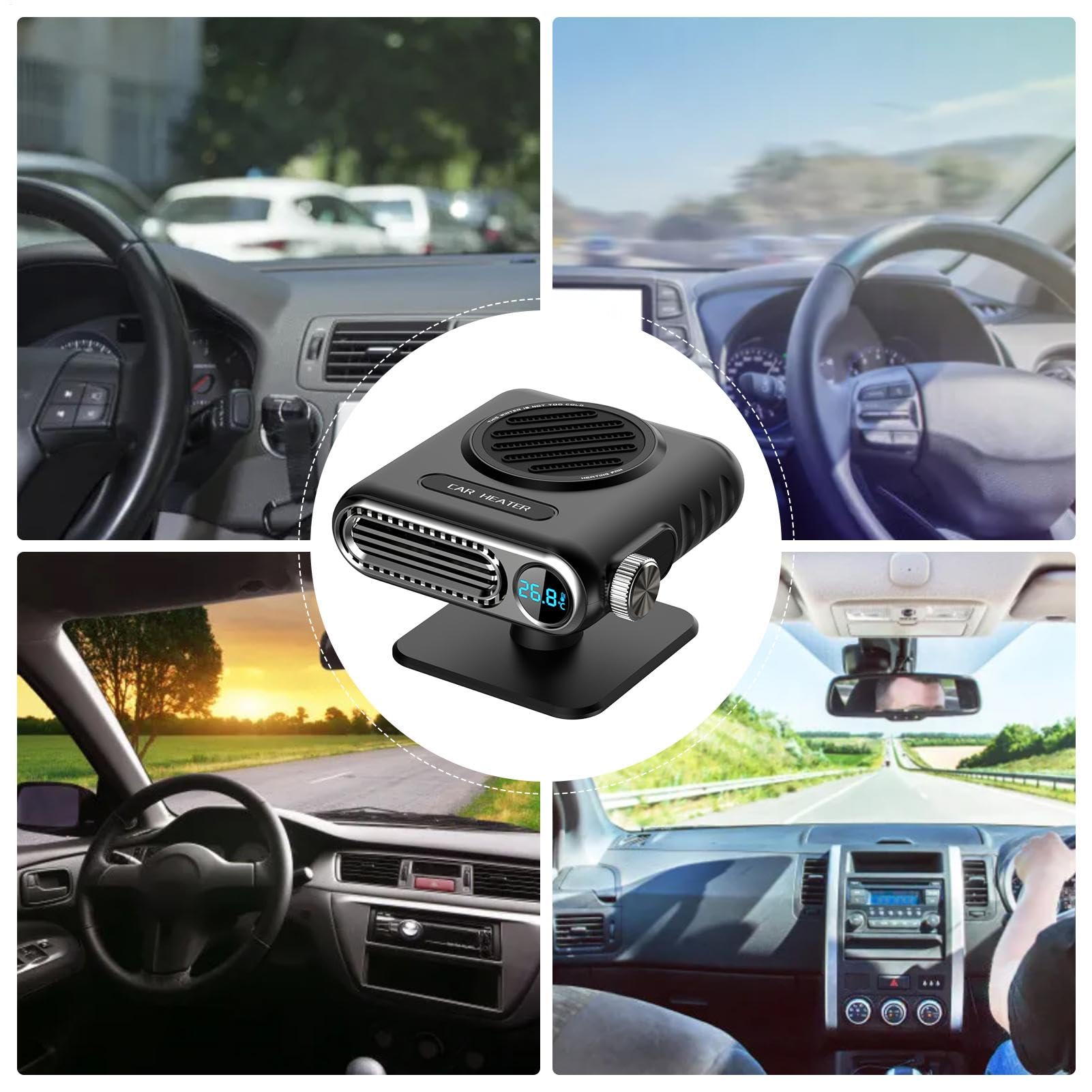 150W Portable Car Heaters for  Car Defogger and Defroster