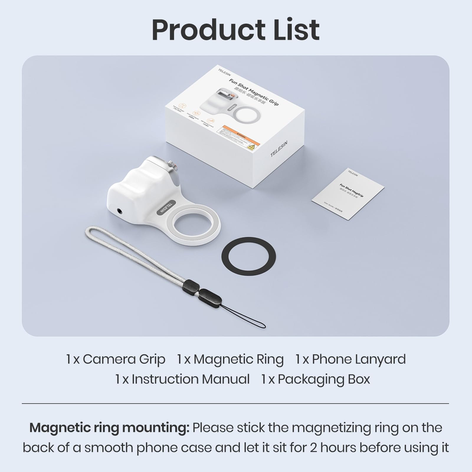 TELESIN Fun Shot Magnetic Phone Camera Grip