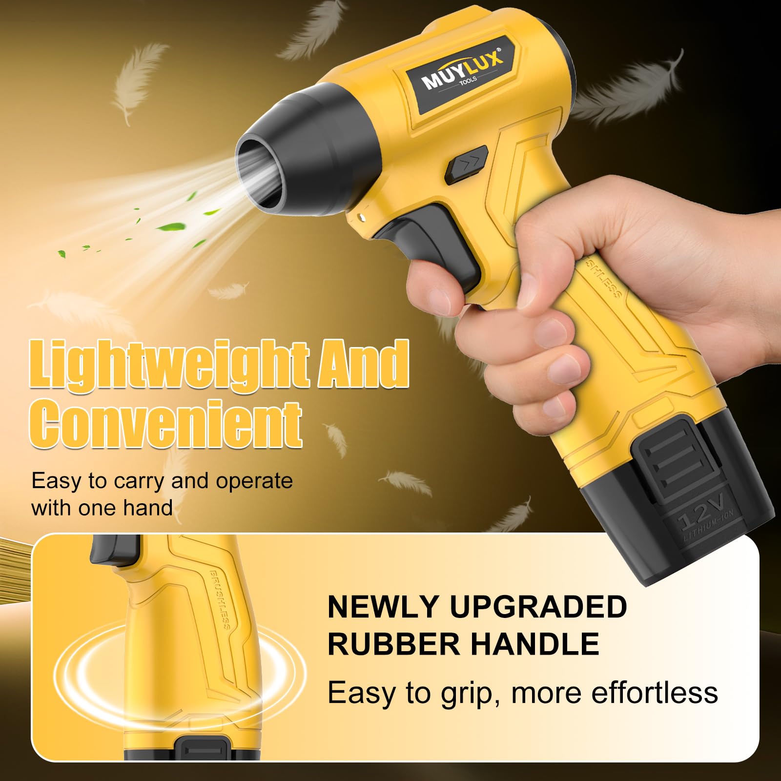 ❄️ Cordless Electric Turbo Snow Blower –  LED Light