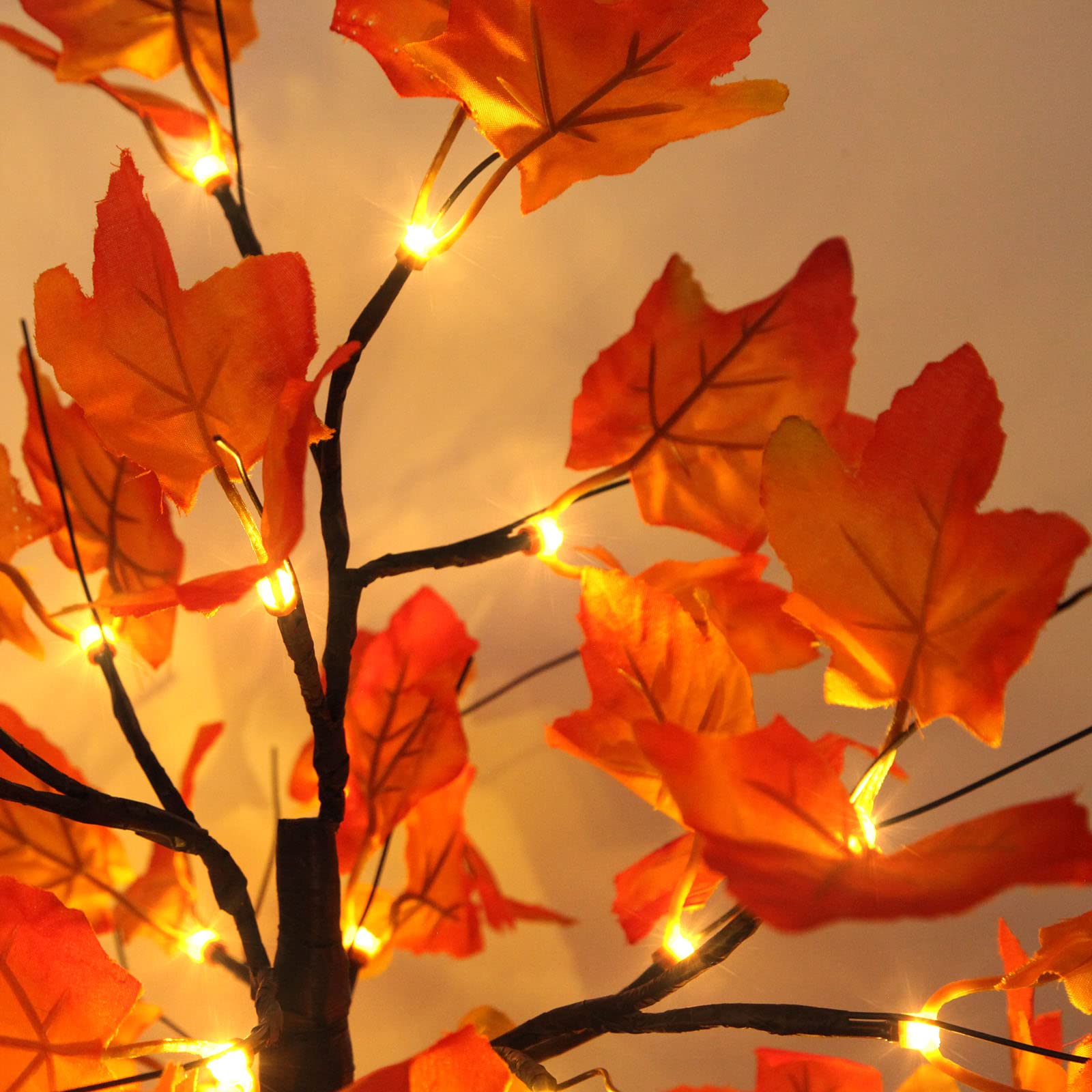 Fall Maple Leaf Tree Home Decor with Lights