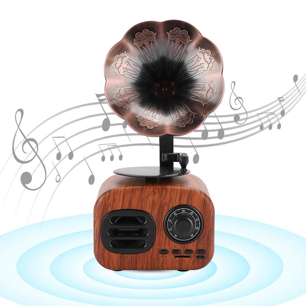 ❤️Retro Wooden Phonograph Bluetooth Speaker