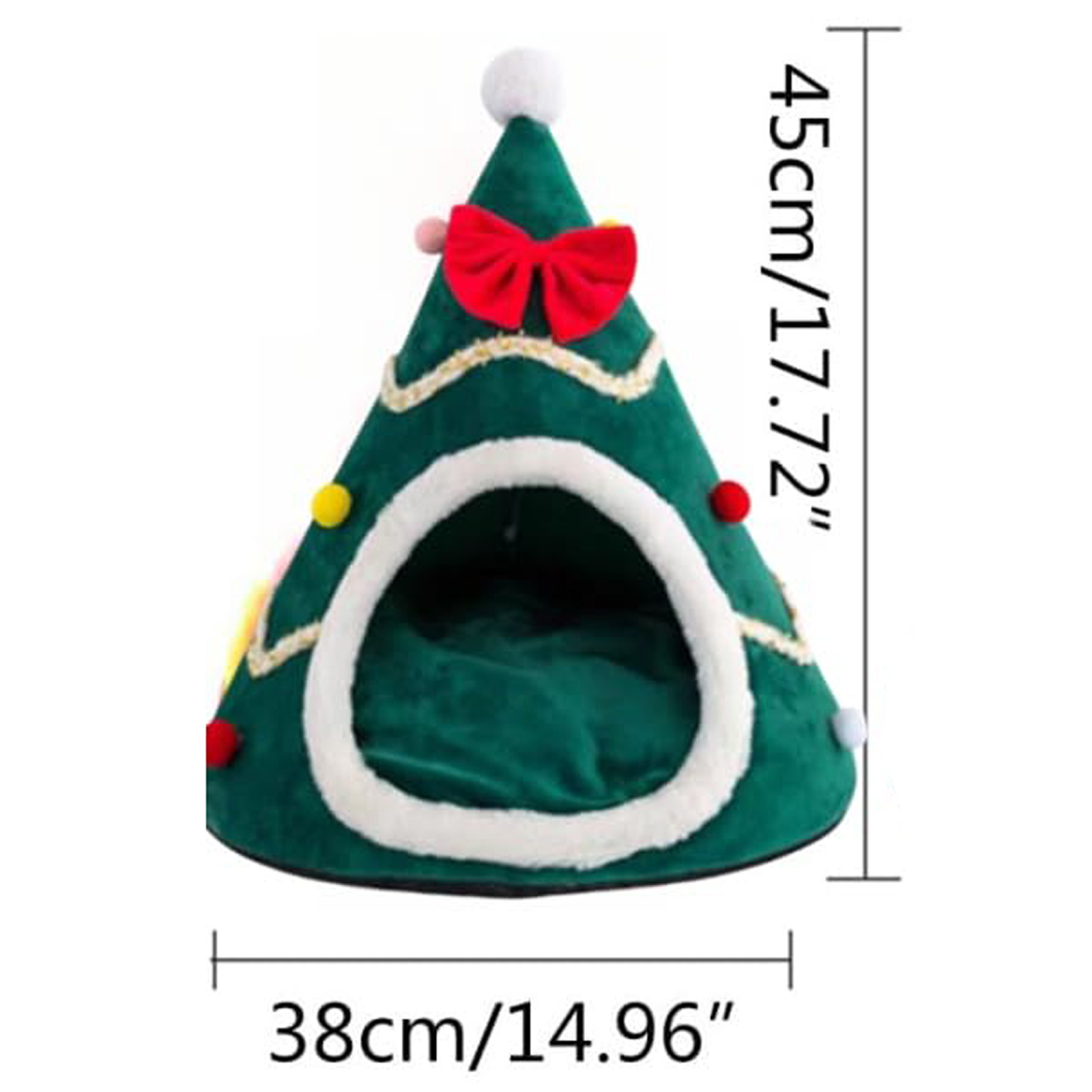 Christmas Tree Cat House Cave Cat Sleeping Bed