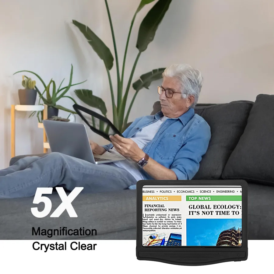 5X Rechargeable Full Book Page Reading Magnifier