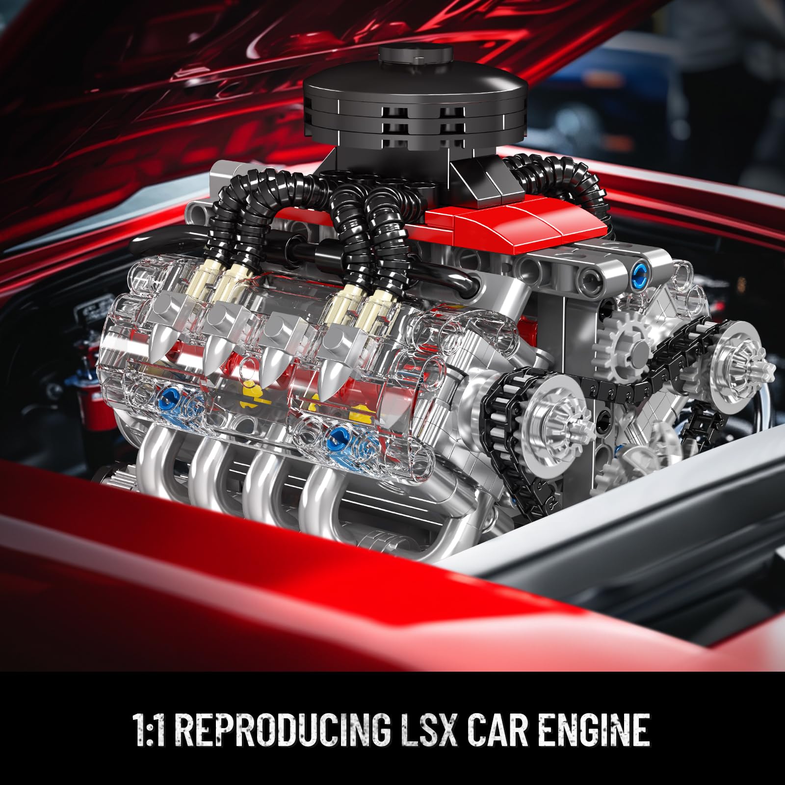 LIMITED EDITION 🚗Teching V8 Car Engine Model Kit