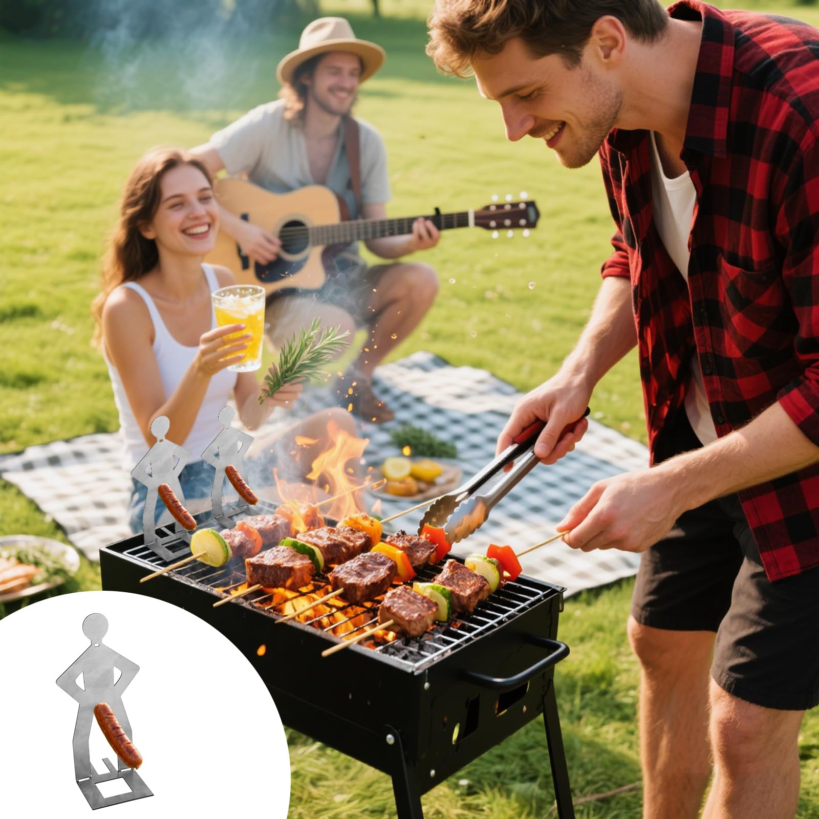 2025 New Funny Stainless Steel Sausage Holder