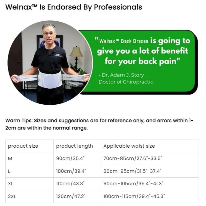 Welnax™ Back Braces for Lower Back Pain Relief