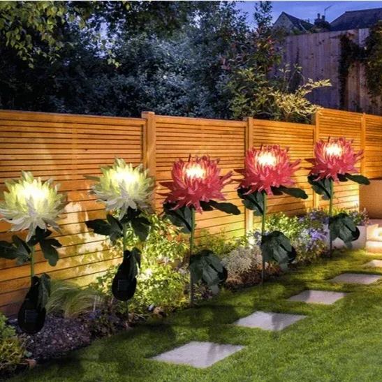 🎁Summer Hot Sale -48% OFF🎁 - SPRING ARTIFICIAL Chrysanthemum SOLAR GARDEN STAKE LED (🔥BUY 2 FREE SHIPPING🔥)