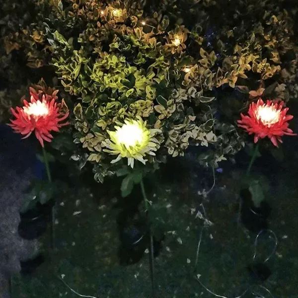 🎁Summer Hot Sale -48% OFF🎁 - SPRING ARTIFICIAL Chrysanthemum SOLAR GARDEN STAKE LED (🔥BUY 2 FREE SHIPPING🔥)