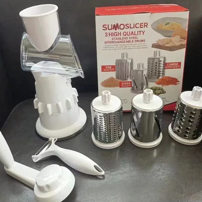 3 in 1 Rotary Cheese Grater Vegetable Slicer
