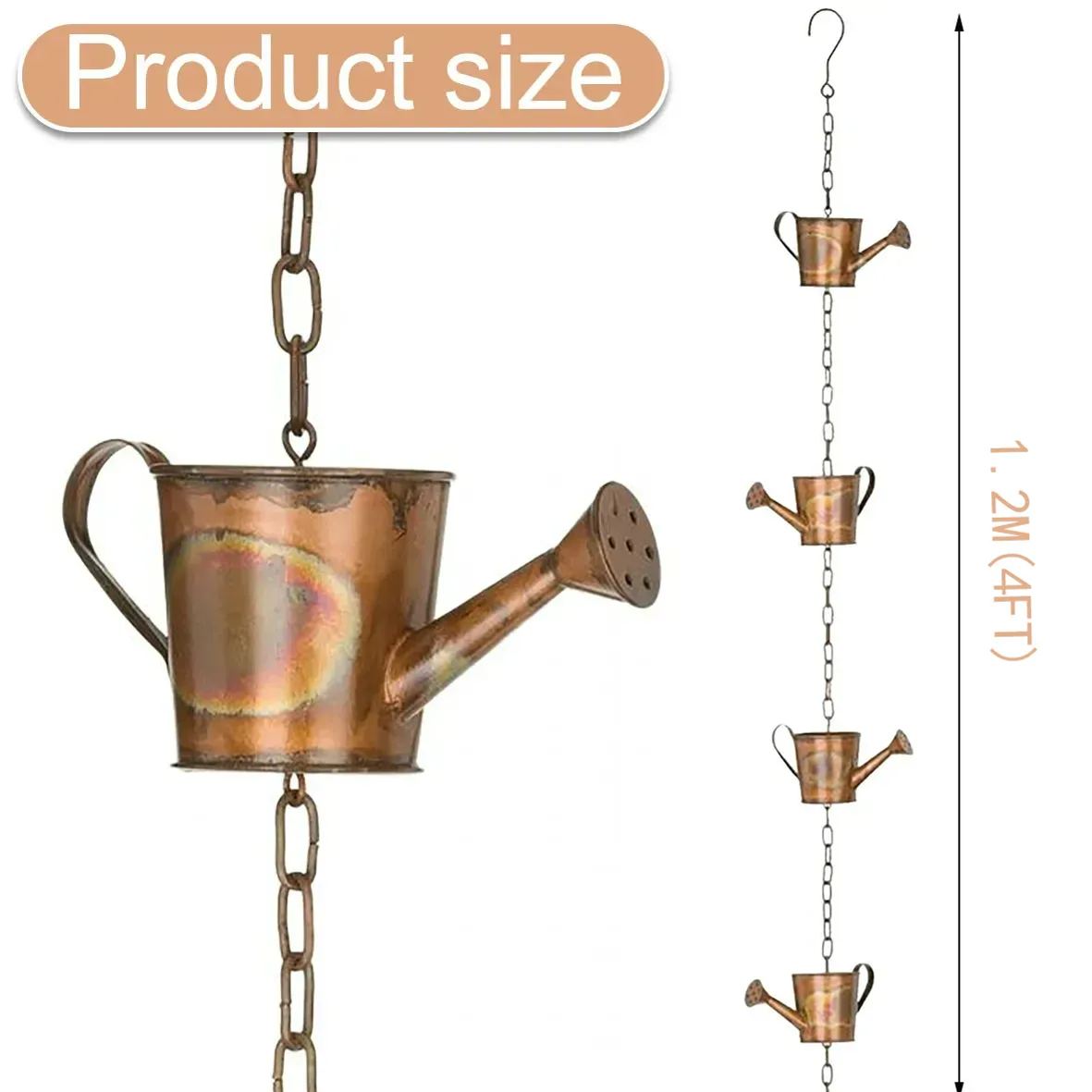 Decorative Rain Chains Replacement Downspout for Gutters