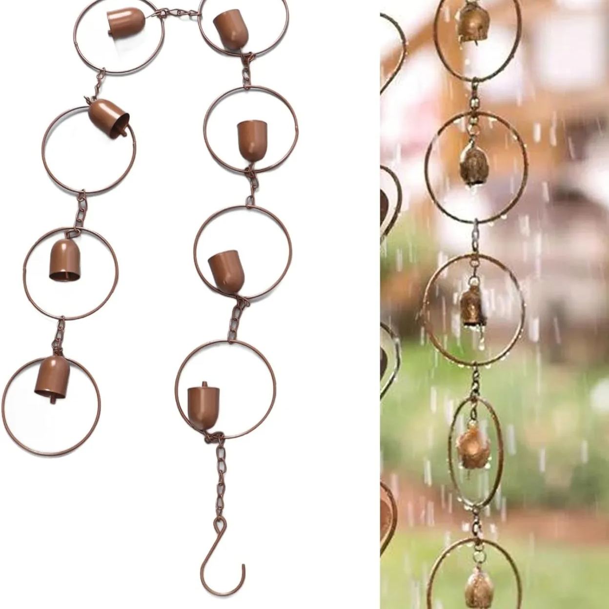 Decorative Rain Chains Replacement Downspout for Gutters