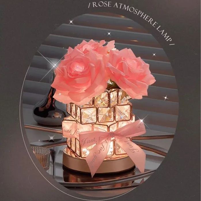Rose Crystal Table Lamp