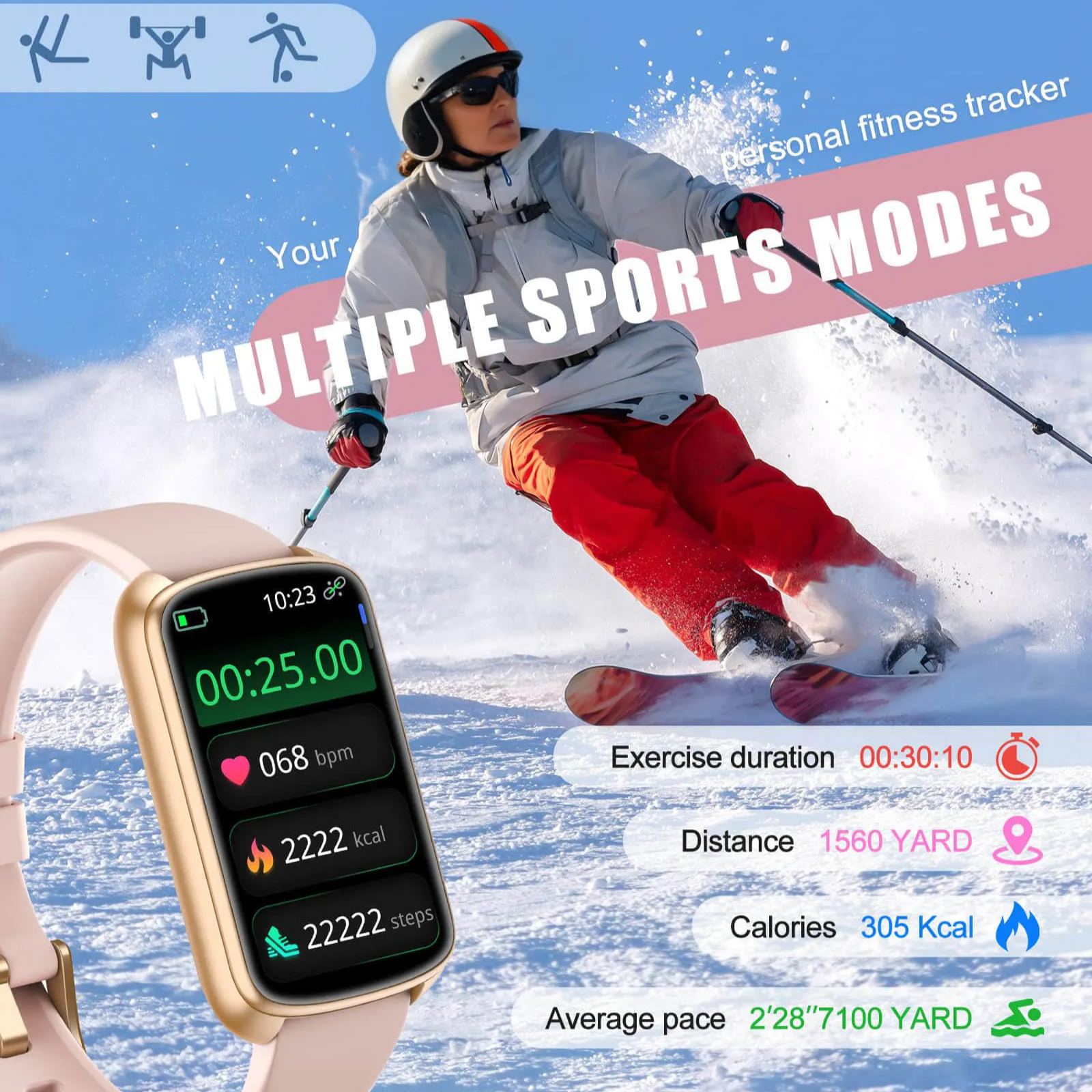 Fitness Tracker Smart Watch