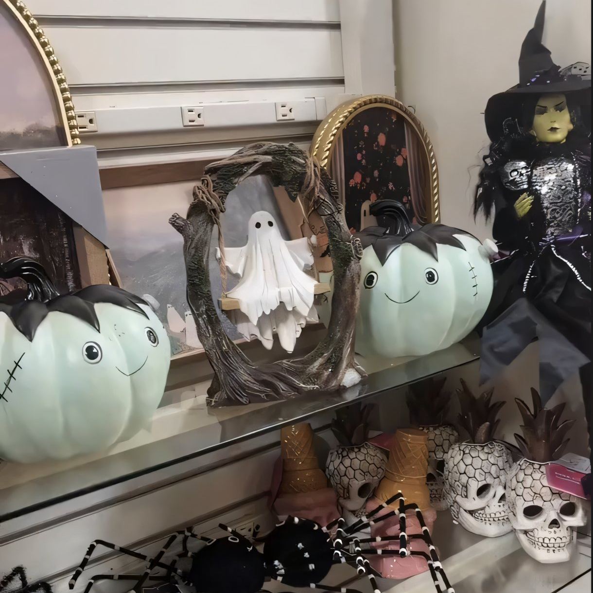 👻Swinging Shadows: Ghost on a Tree Swing