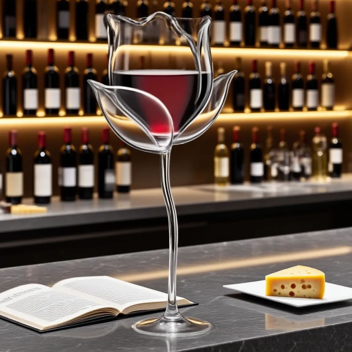 🌹ROSE WINE GLASS (HANDMADE)