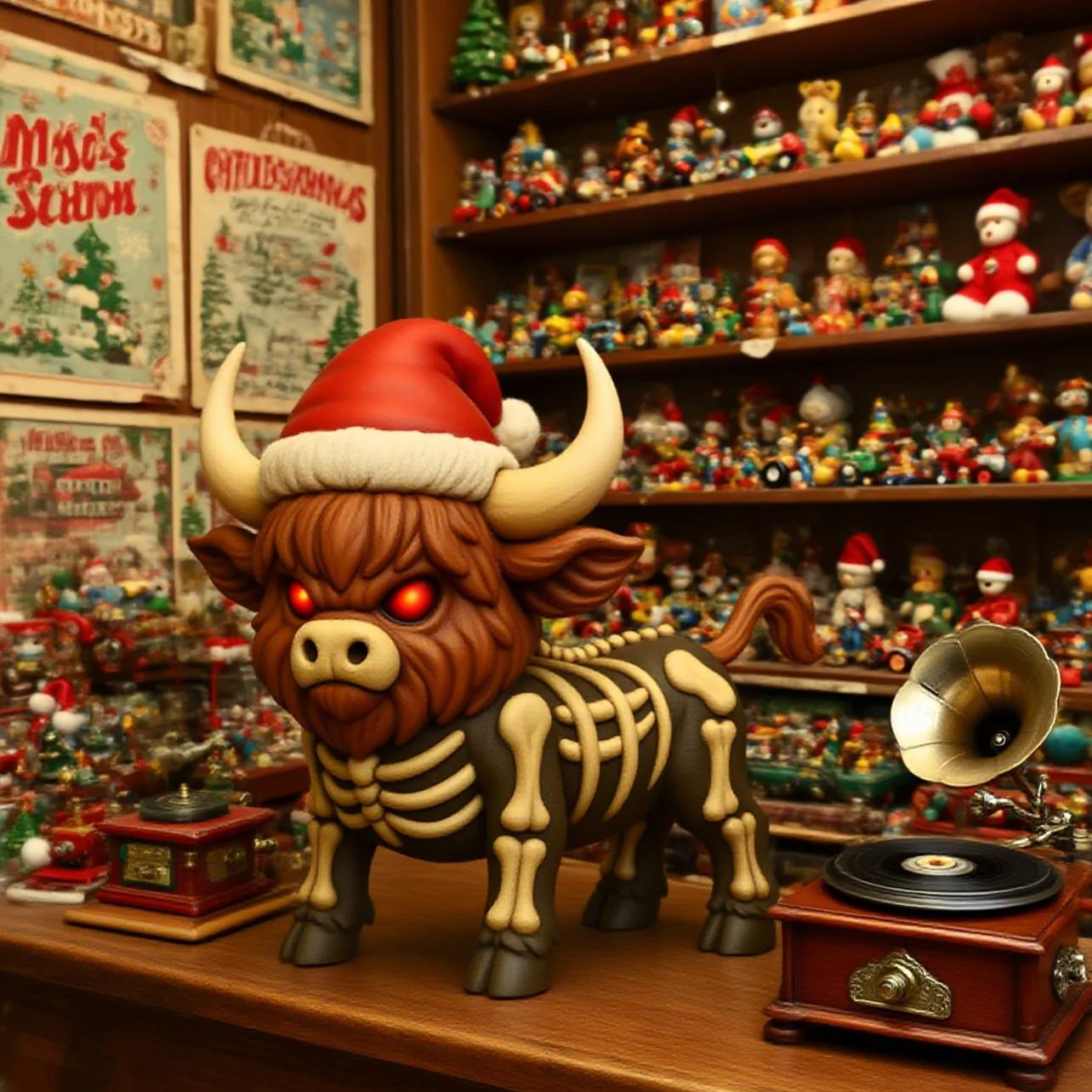 Mystical Skeleton Highland Cow - Halloween Welcome Decor