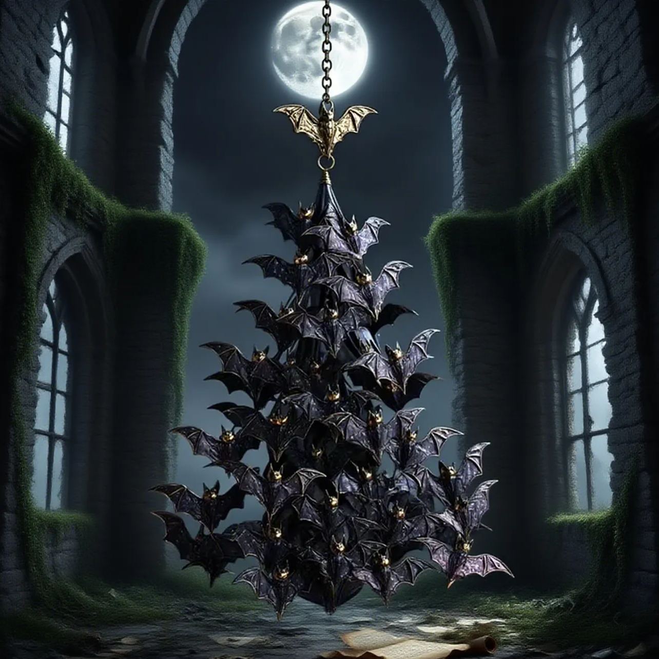 Bat Swarm Tree Ornament