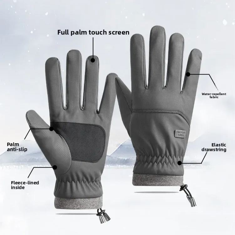 Warm Fleece Lined Thick Winter Motorcycle Gloves