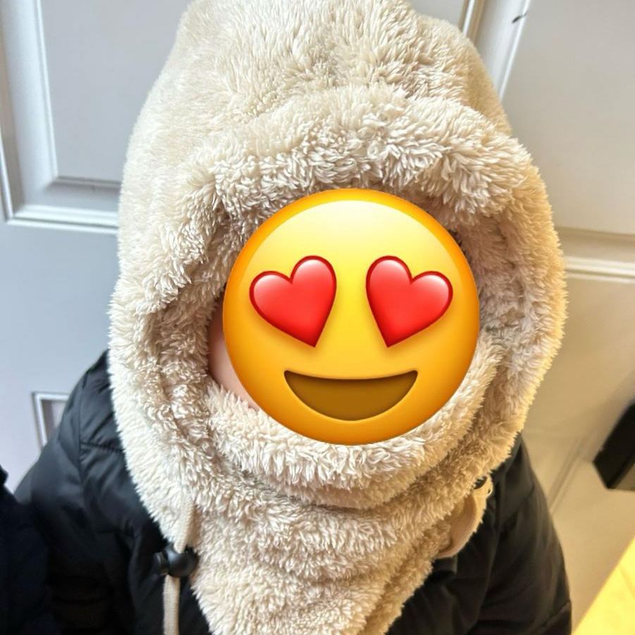 Winter Balaclava & Neck Warmer Hat - Windproof Thermal Kids Full Face Mask with Detachable Hood