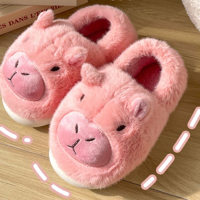 Capybara Slippers - Cute Animal Plush Slippers