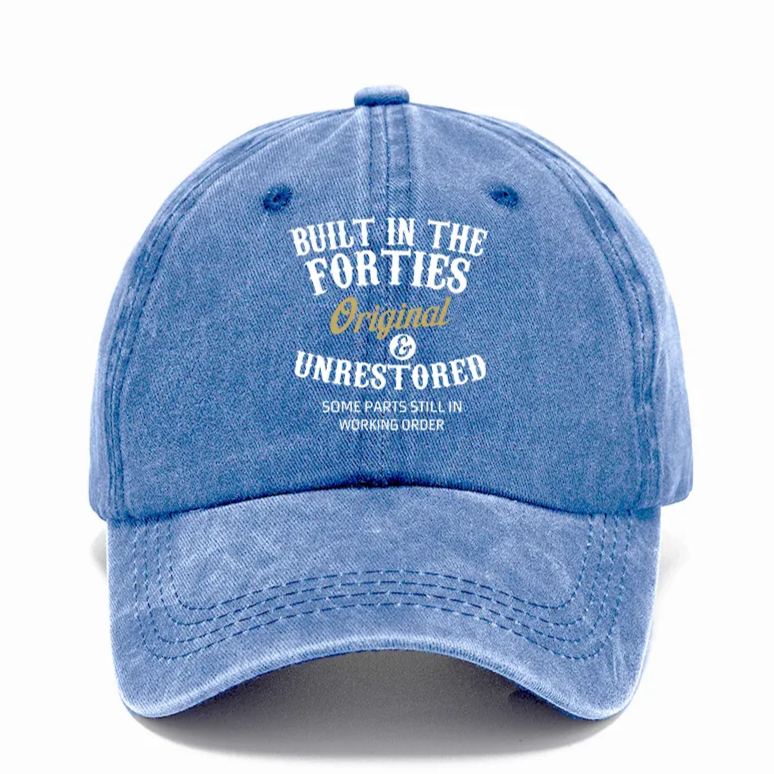 Vintage Washed Baseball Cap Collection · Forties - Original & Unrestored — Designed for Those Who Carry Their Era