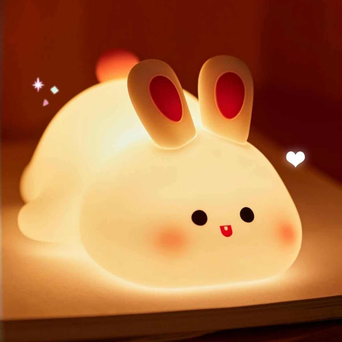 Big Face Rabbit Silicone Night Light