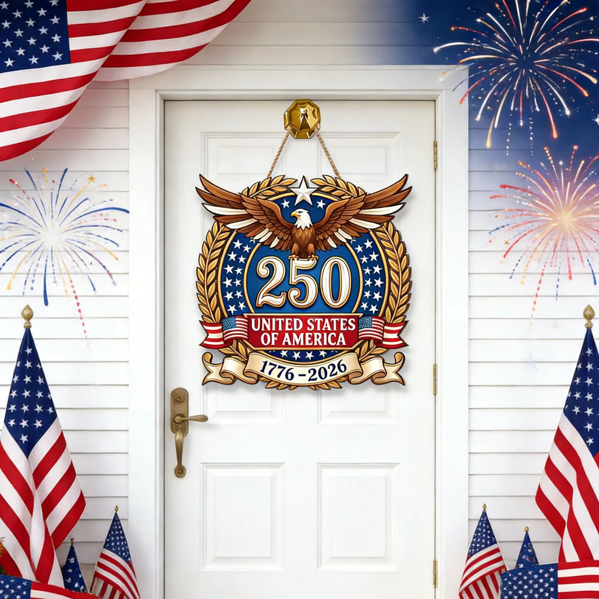 250th Anniversary of American Independence Wreath Decoration