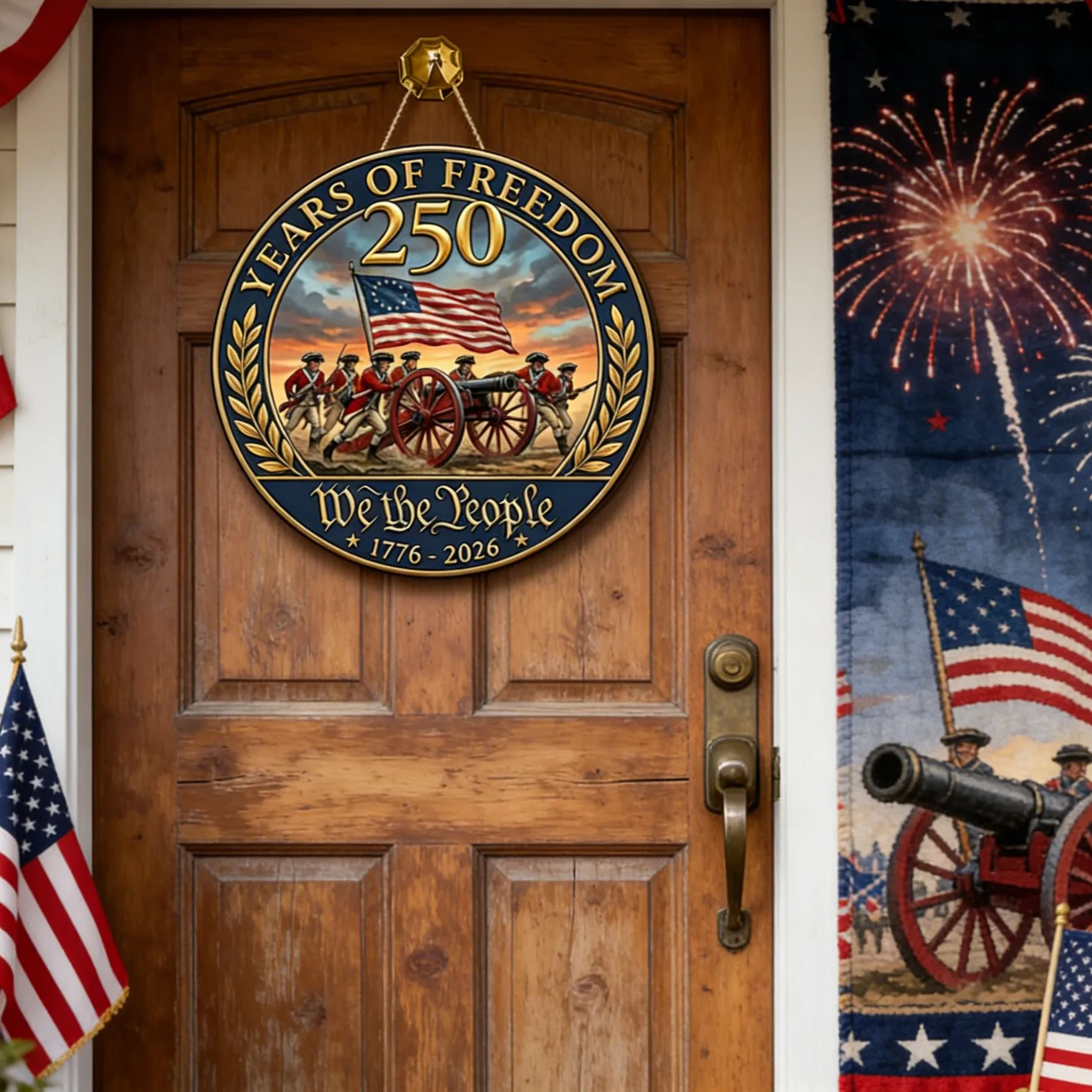 250th Anniversary of American Independence Wreath Decoration