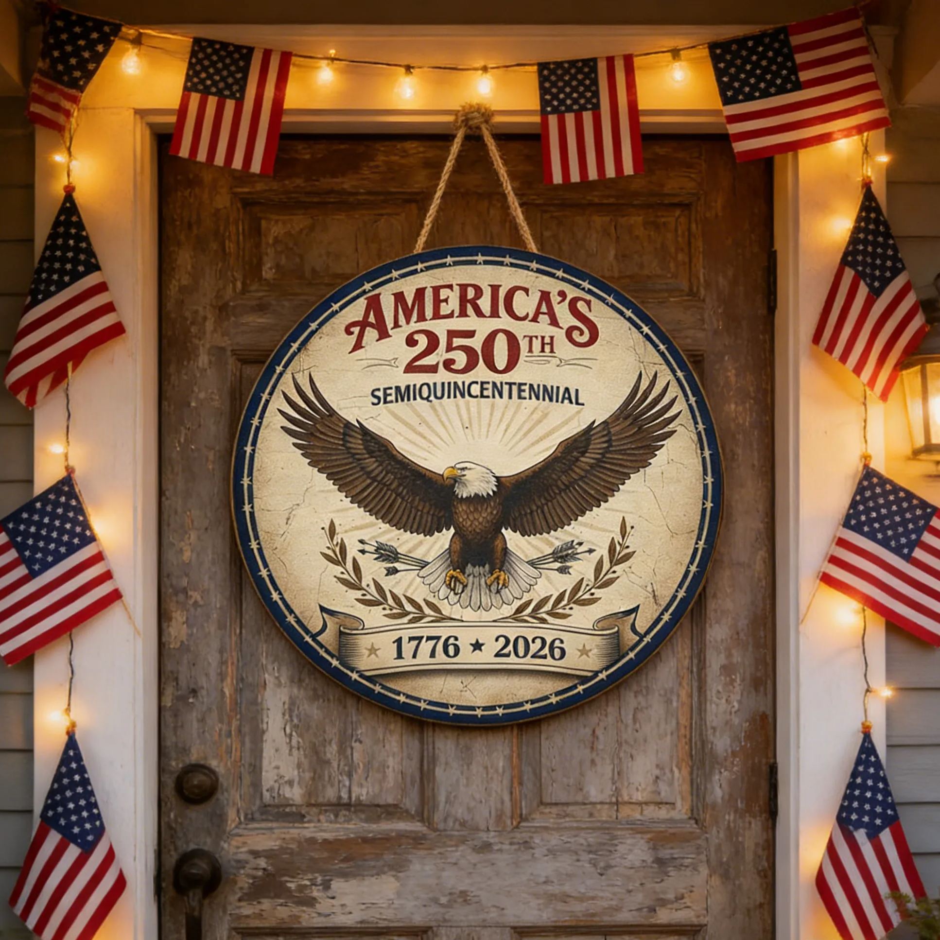 250th Anniversary of American Independence Wreath Decoration