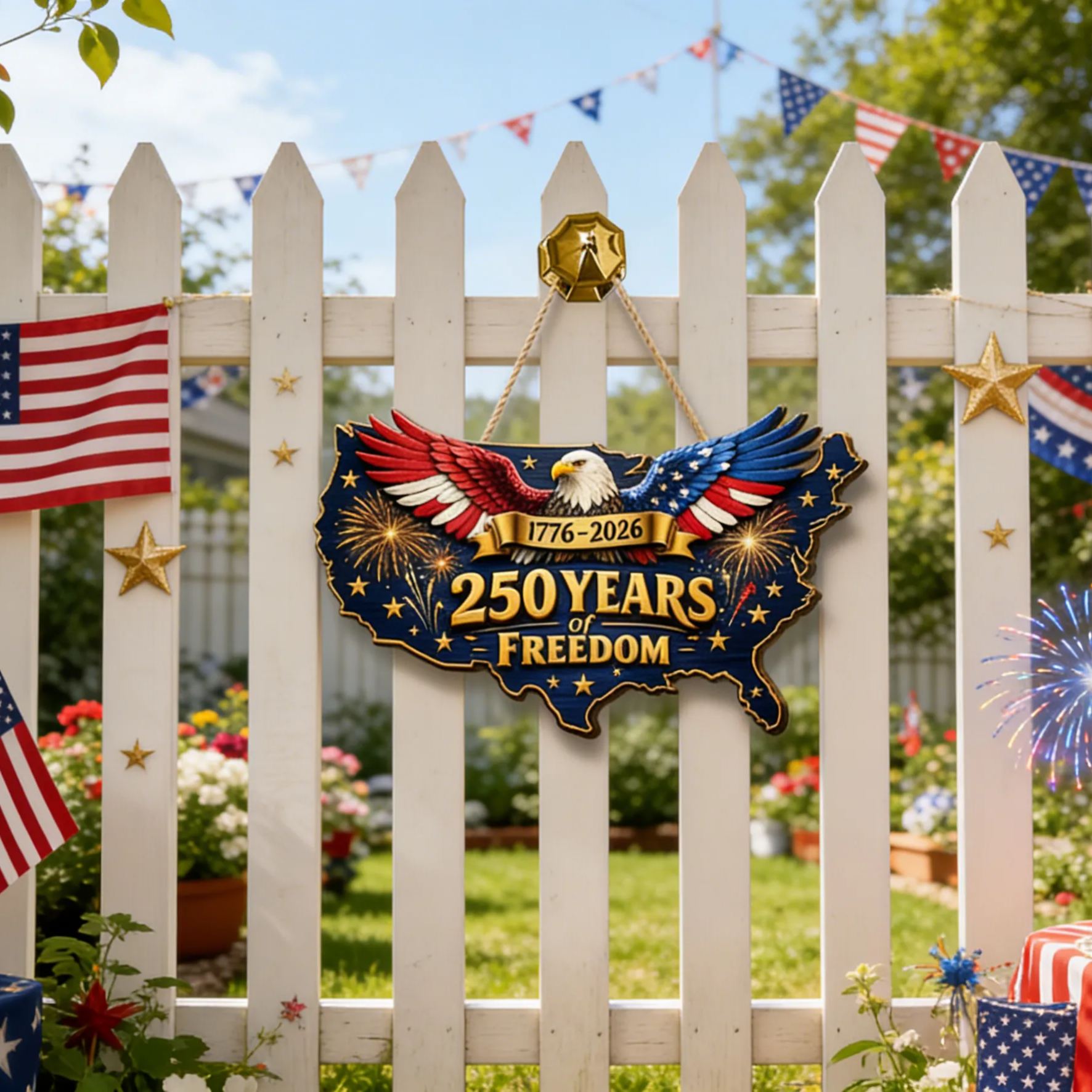 250th Anniversary of American Independence Wreath Decoration