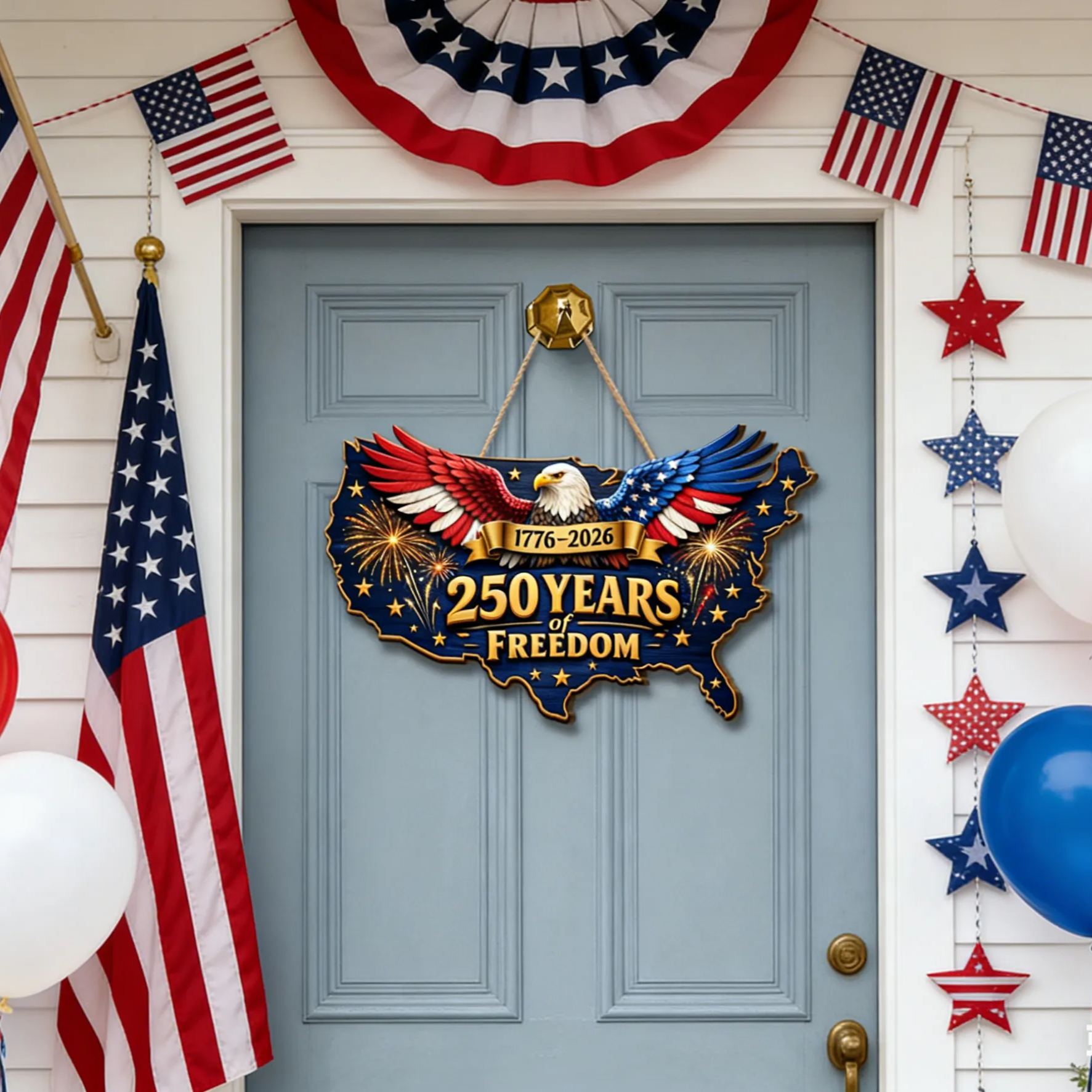 250th Anniversary of American Independence Wreath Decoration