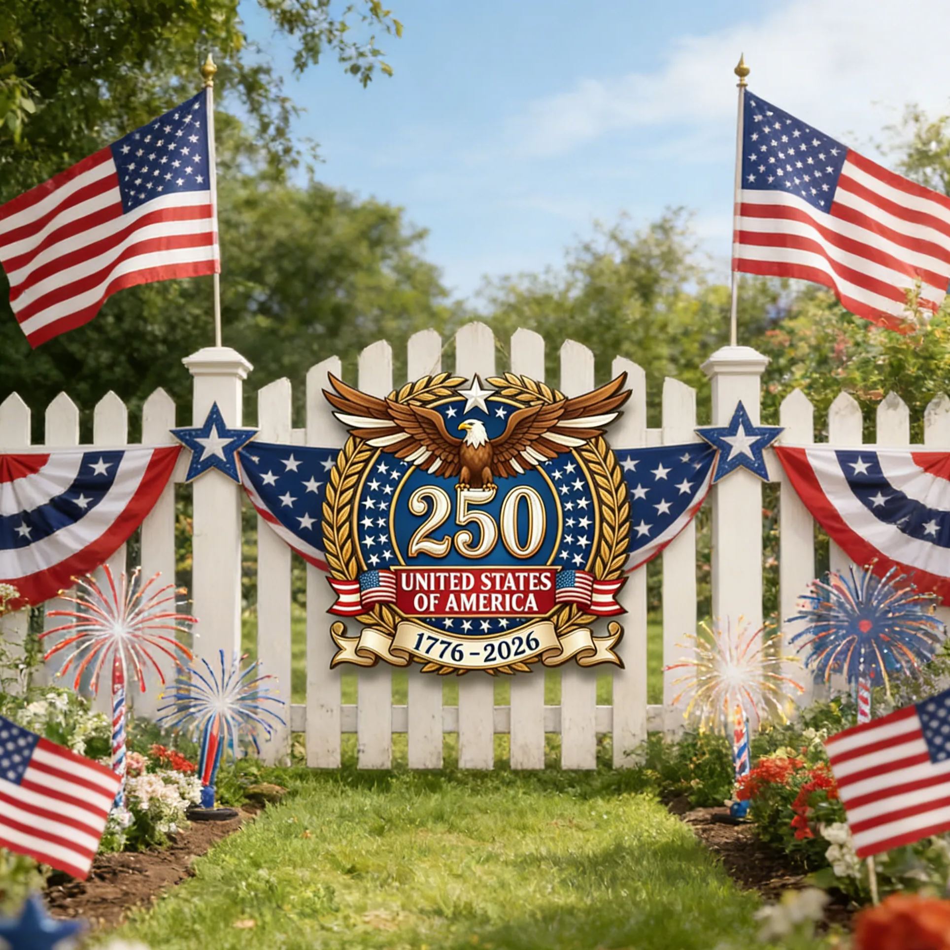 250th Anniversary of American Independence Wreath Decoration
